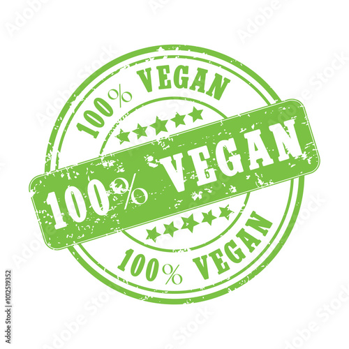 Vegan rubber ink stamp vector isolated on a white background