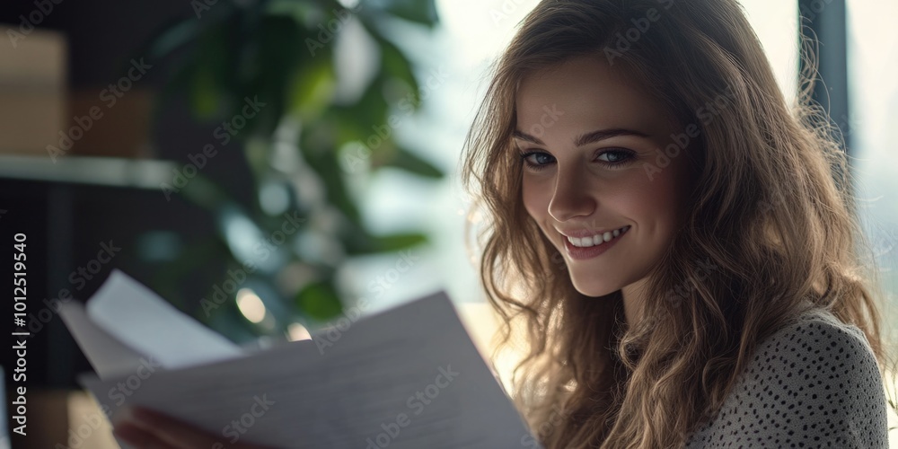 Businesswoman Reviewing Document Businesswoman Reviewing Document
