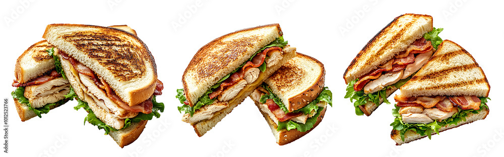Set of sandwich isolated on white background Set of sandwich isolated on white background