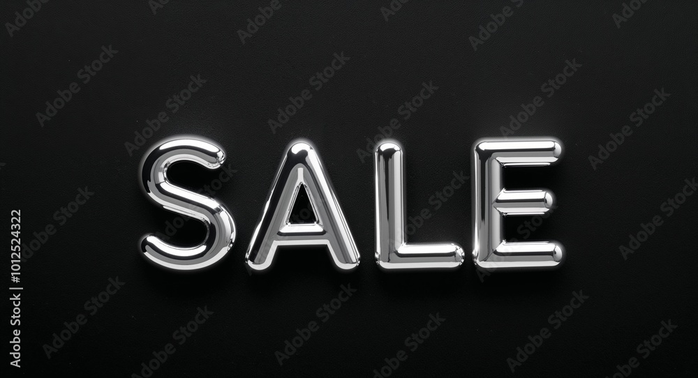 sale silver shining shiny solid metallic lettering on plain black background sale silver shining shiny solid metallic lettering on plain black background