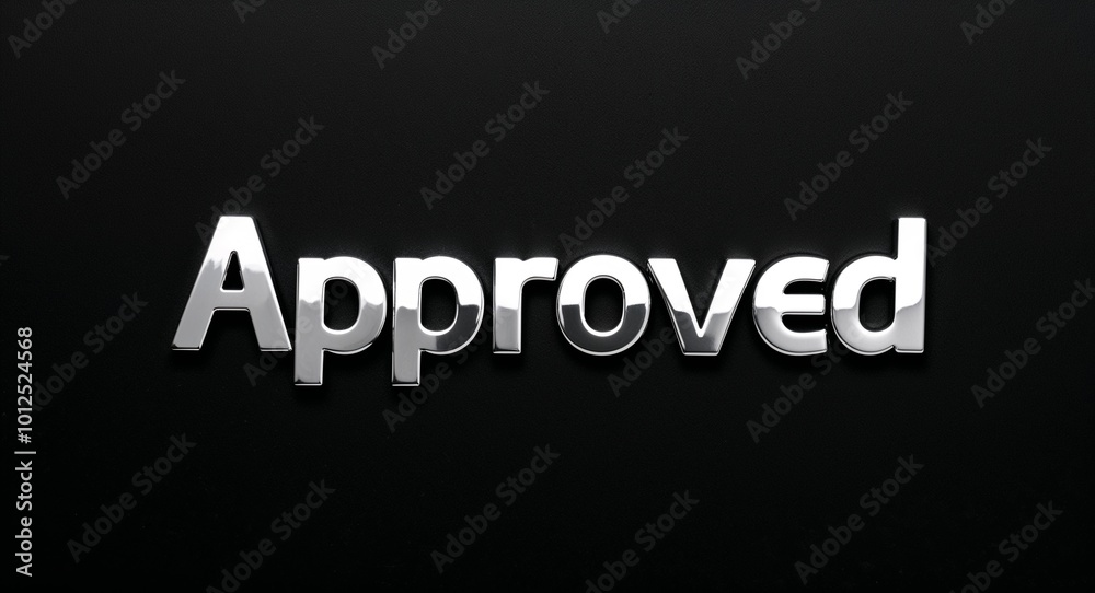 approved silver shining shiny solid metallic lettering on plain black background approved silver shining shiny solid metallic lettering on plain black background