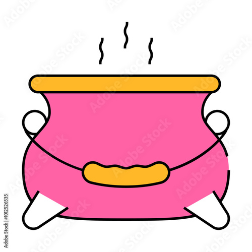 boiling potion in tank line icon vector. boiling potion in tank sign. isolated symbol illustration