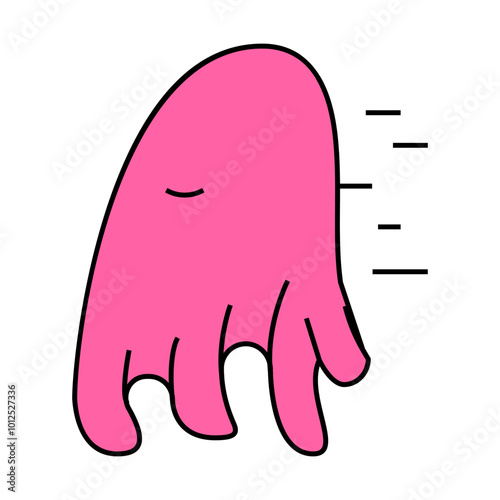 ghost spirit of a dead person line icon vector. ghost spirit of a dead person sign. isolated symbol illustration