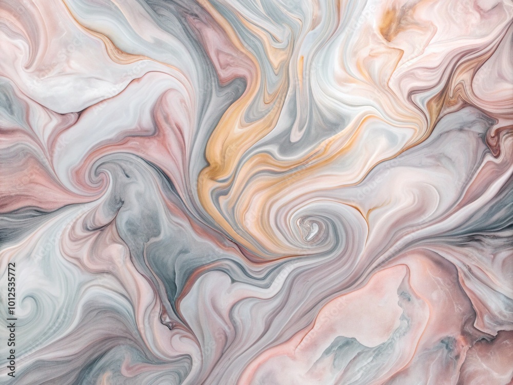 Obraz premium Fluid Abstract Backgrounds in Soft Rose and Gray - Marble Texture Cover Templates for Design Projects