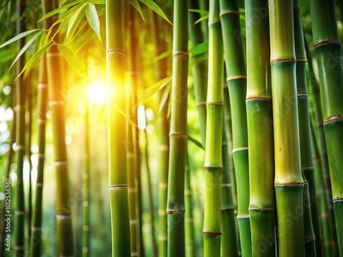 High Depth of Field Image of Bamboo Cane for Nature and Gardening Themes