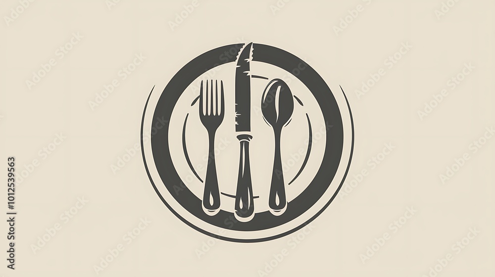 Fork, Knife, and Spoon on a Plate