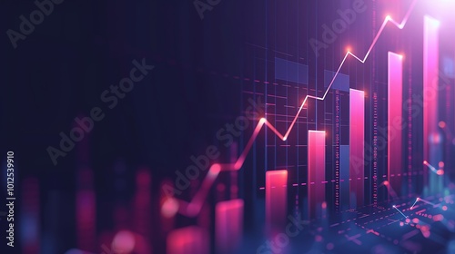 Abstract Financial Growth Visualization