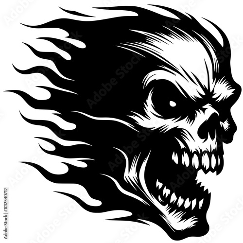 Skull Anger Expression