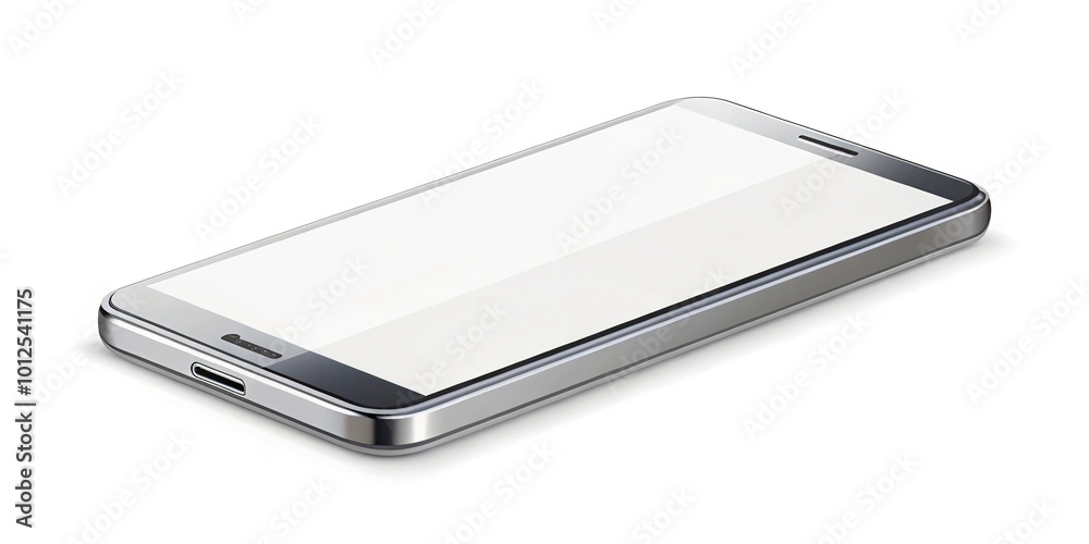 Realistic Flat Mockup of Mobile Phone with Blank Screen for Design Projects Realistic Flat Mockup of Mobile Phone with Blank Screen for Design Projects