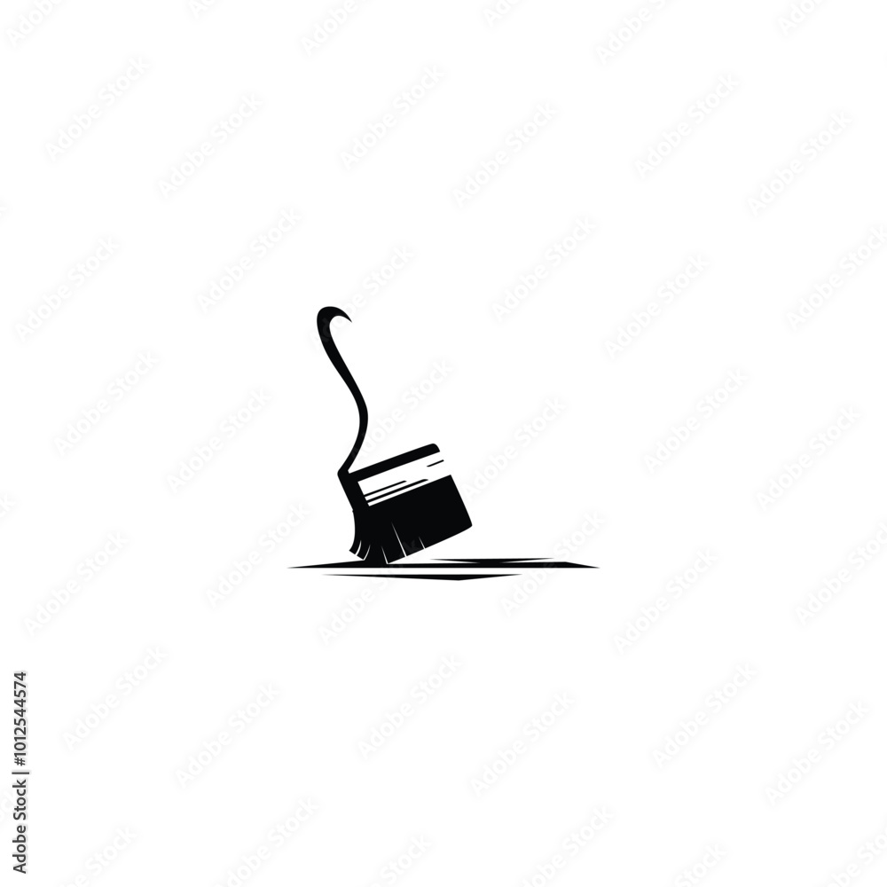 brush vector illustration. paint brush logo template, brush silhouette