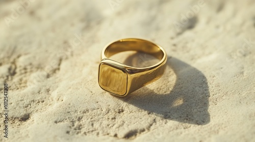 Gold Signet Ring - Elegant & Minimalist Jewelry