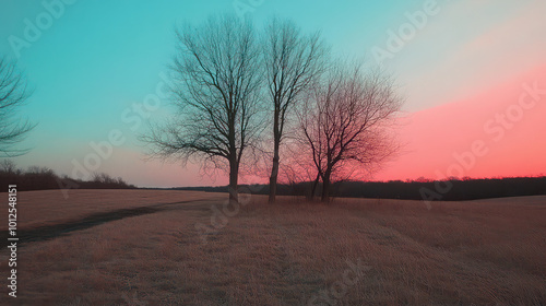 tree in the morning