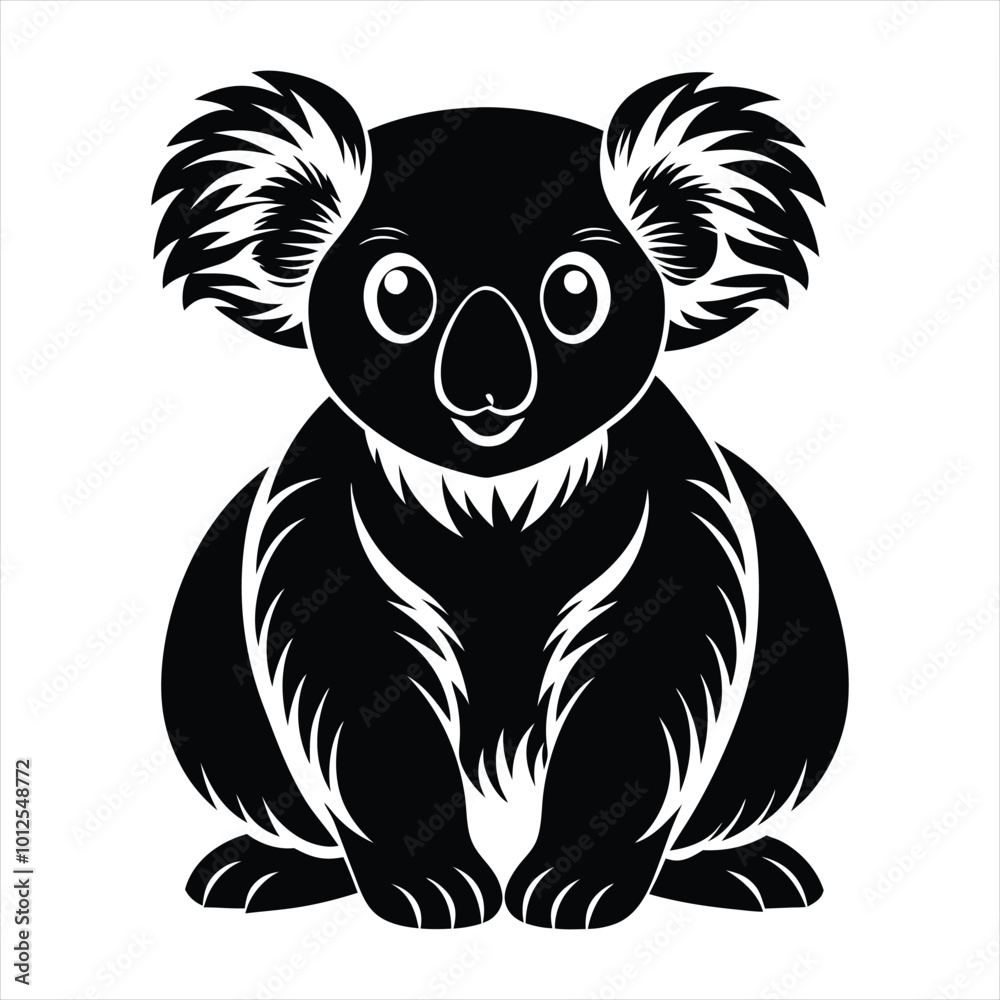 Obraz premium Koala silhouette vector