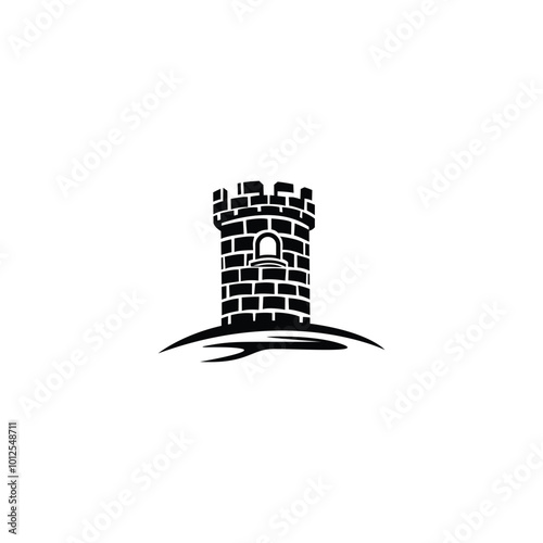 Castle logo vector design on white background