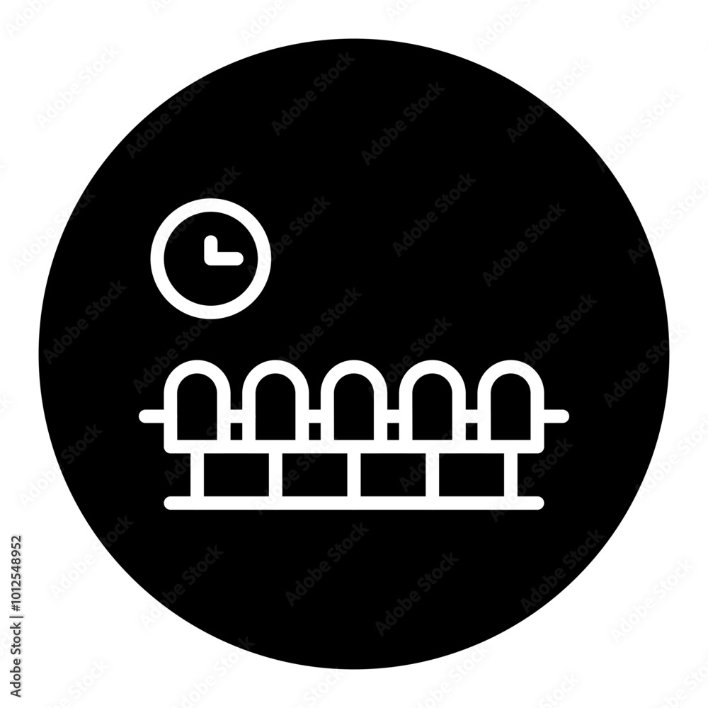Fototapeta premium Airport Waiting Room Vector Icons
