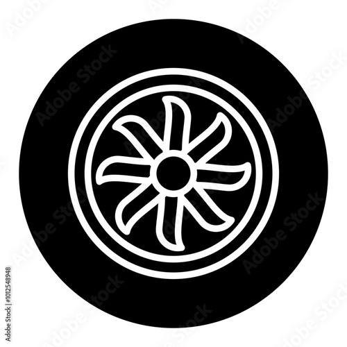 Plane Turbine Vector Icons