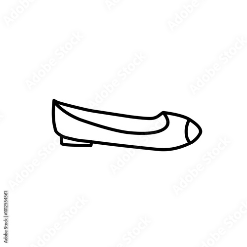 outline of women's fashion shoes