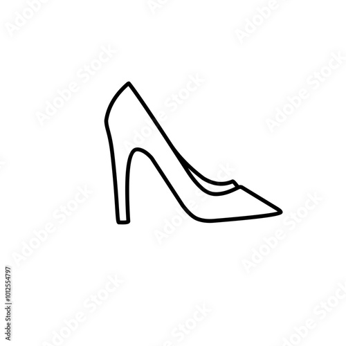 outline of women's fashion shoes