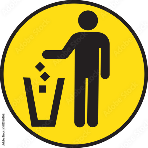 throw trash in bin icon