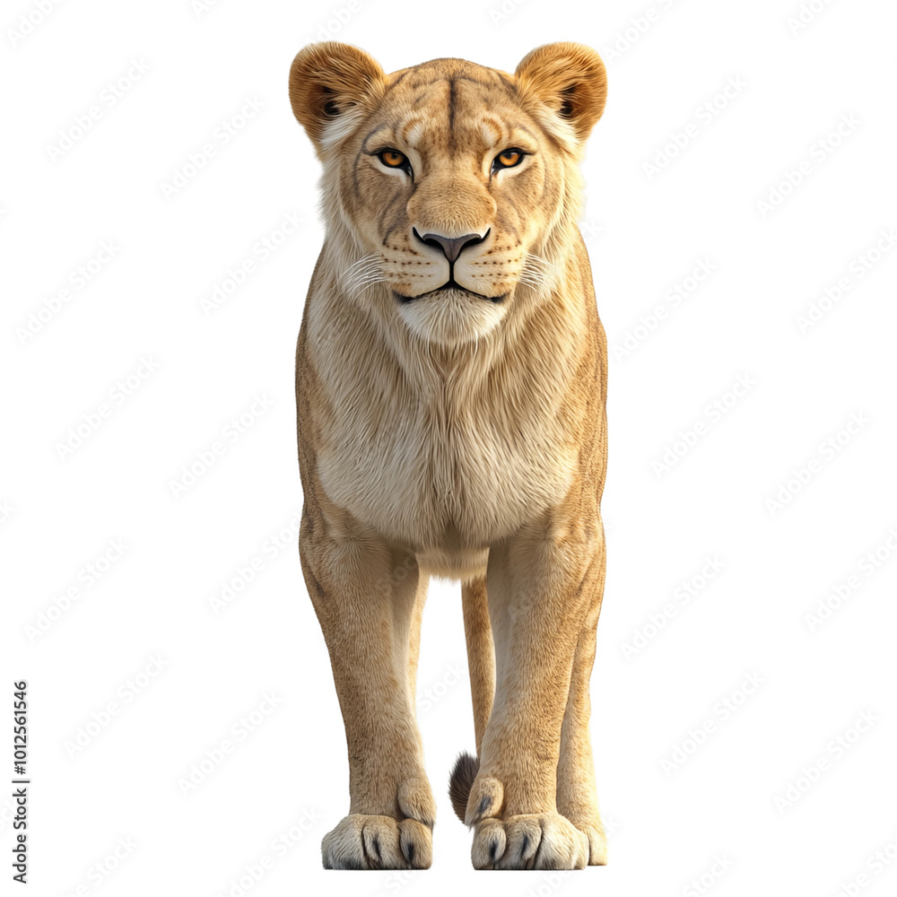 Obraz premium Female lion whole body 3d
