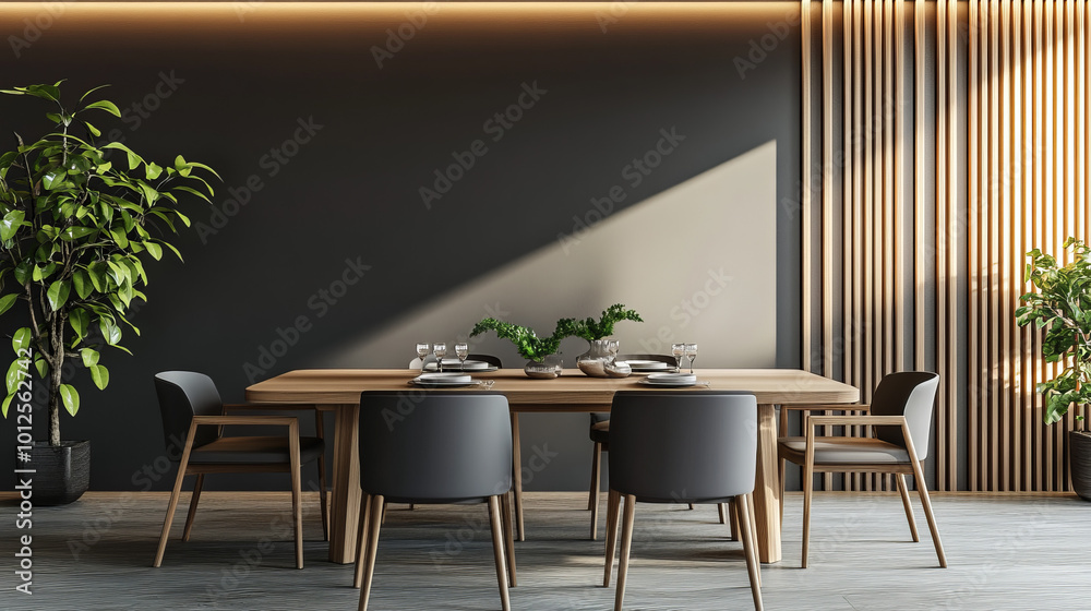 Cozy Elegance: A Modern Dining Room Interior Mock-Up for Your Home Cozy Elegance: A Modern Dining Room Interior Mock-Up for Your Home