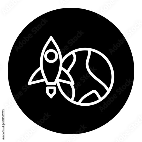 Rocket Earth Vector Icons