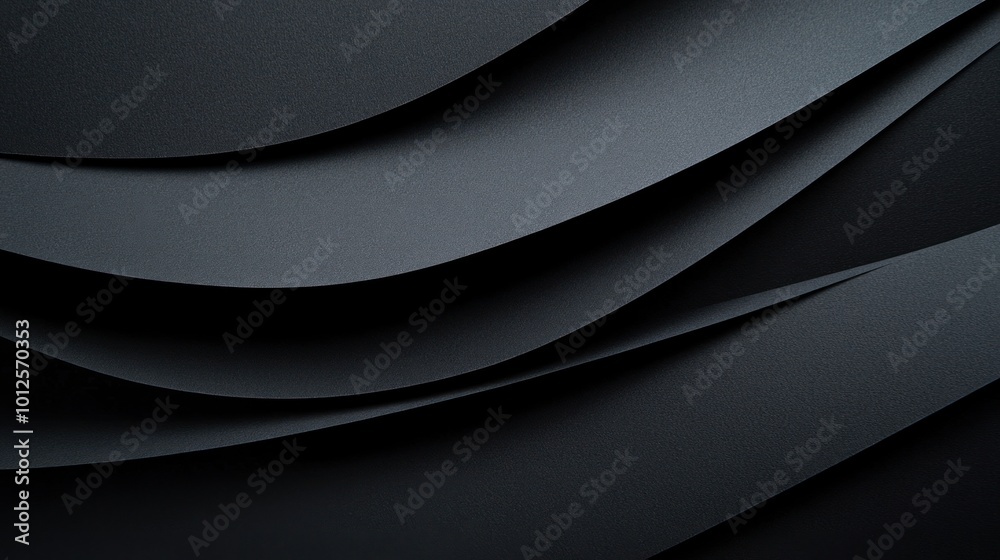 Abstract Black Paper Waves Abstract Black Paper Waves