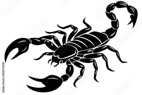 scorpion silhouette vector illustration