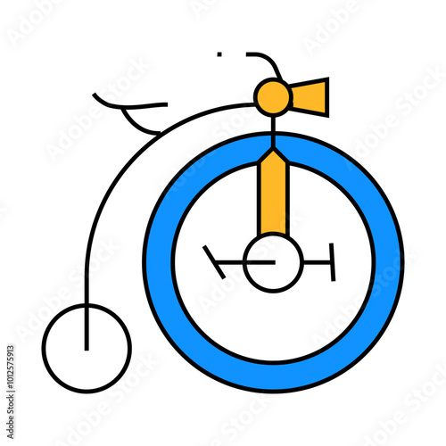 bike technique museum exhibit line icon vector. bike technique museum exhibit sign. isolated symbol illustration