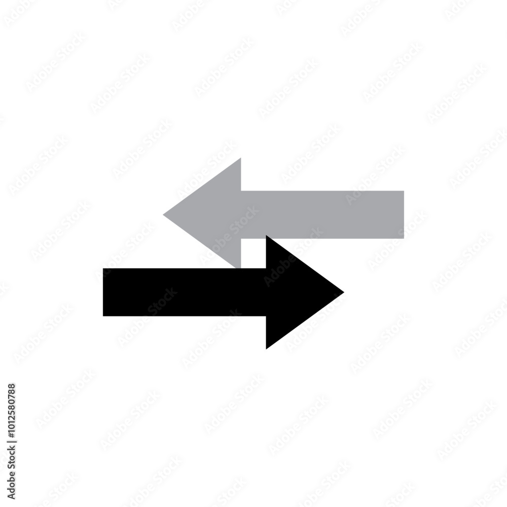 illustration of the opposite direction symbol illustration of the opposite direction symbol