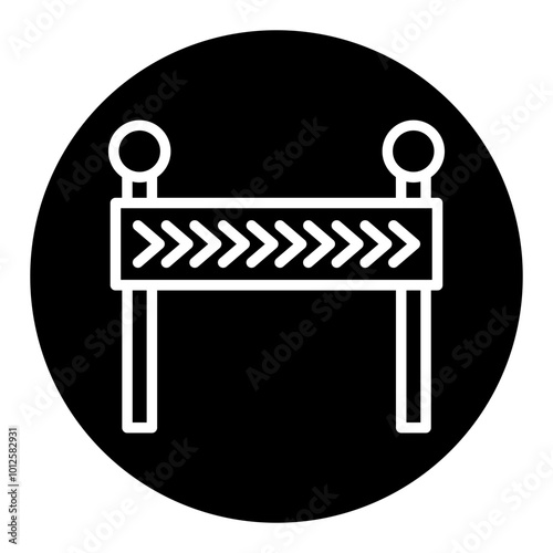 Police Barrier Vector Icons