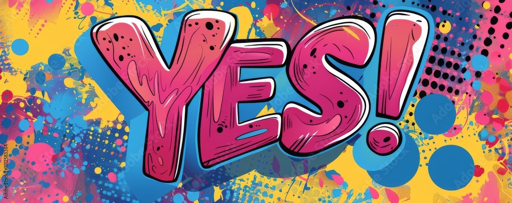 Eye-catching pop art background with Eye-catching pop art background with