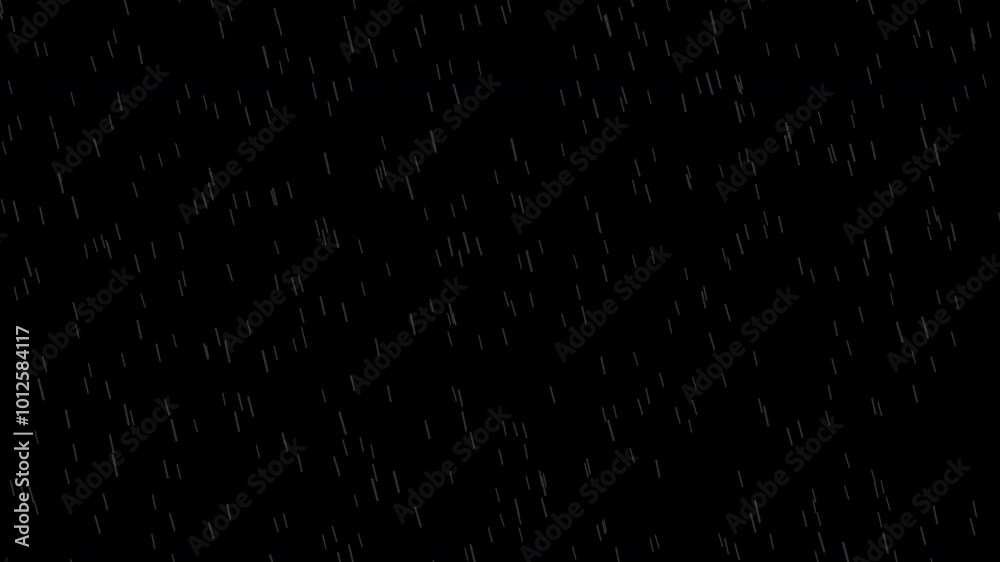 Rain Nature VFX falling effect and splash, Rain animation video 4K Resolution
