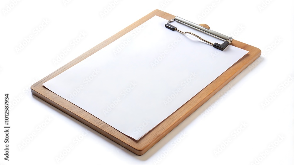 Blank Clipboard on White Background Isolated Blank Clipboard on White Background Isolated