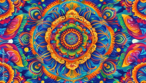 Vibrant Colorful Mandala Design for Creative Projects