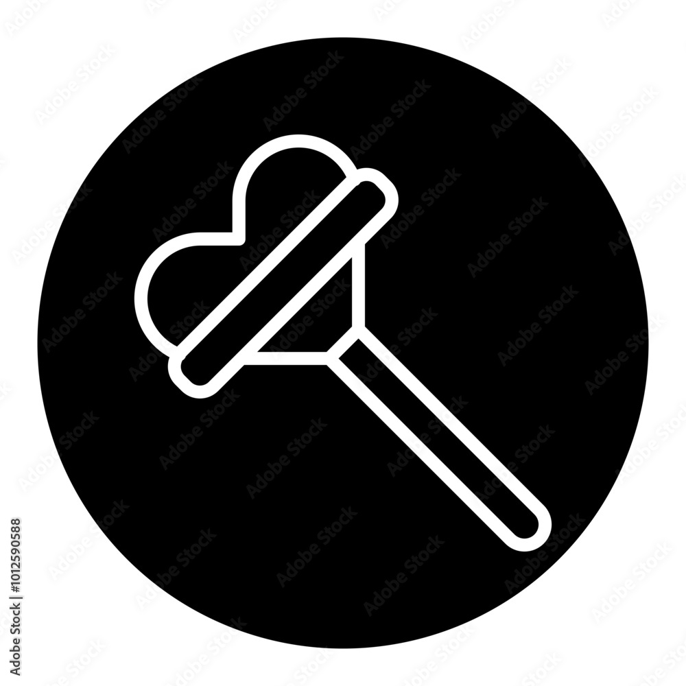 Heart Lollipop Vector Icons Heart Lollipop Vector Icons