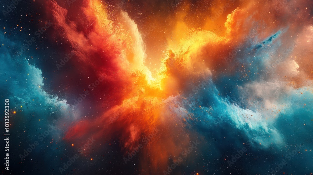 Explosion of Colorful Paints Explosion of Colorful Paints