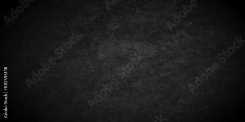 Dark Black background texture, old vintage charcoal black backdrop paper with watercolor. Abstract background with black wall surface, black stucco texture. Black gray satin dark texture luxurious.