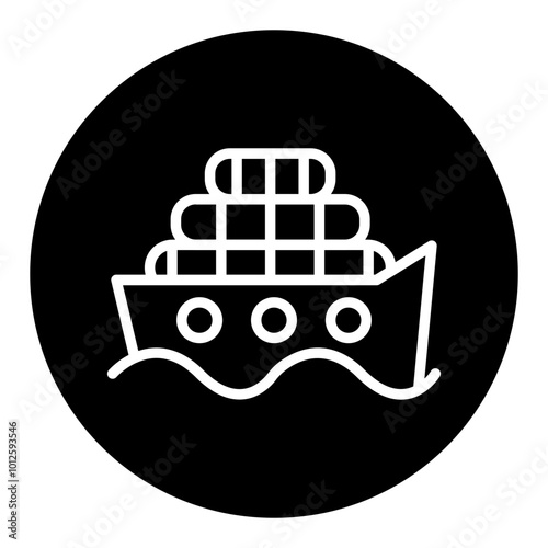 Ferry Boat Vector Icons