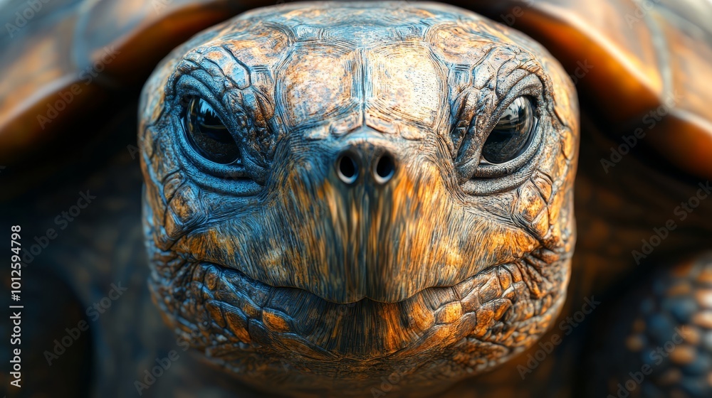Closeup Portrait of a Tortoise s Face Closeup Portrait of a Tortoise s Face