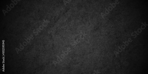 Dark Black background texture, old vintage charcoal black backdrop paper with watercolor. Abstract background with black wall surface, black stucco texture. Black gray satin dark texture luxurious.