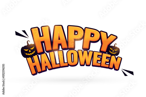 happy halloween celebration background with smiling pumpkin