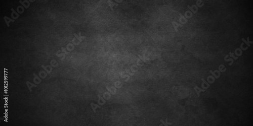 Dark Black background texture, old vintage charcoal black backdrop paper with watercolor. Abstract background with black wall surface, black stucco texture. Black gray satin dark texture luxurious.