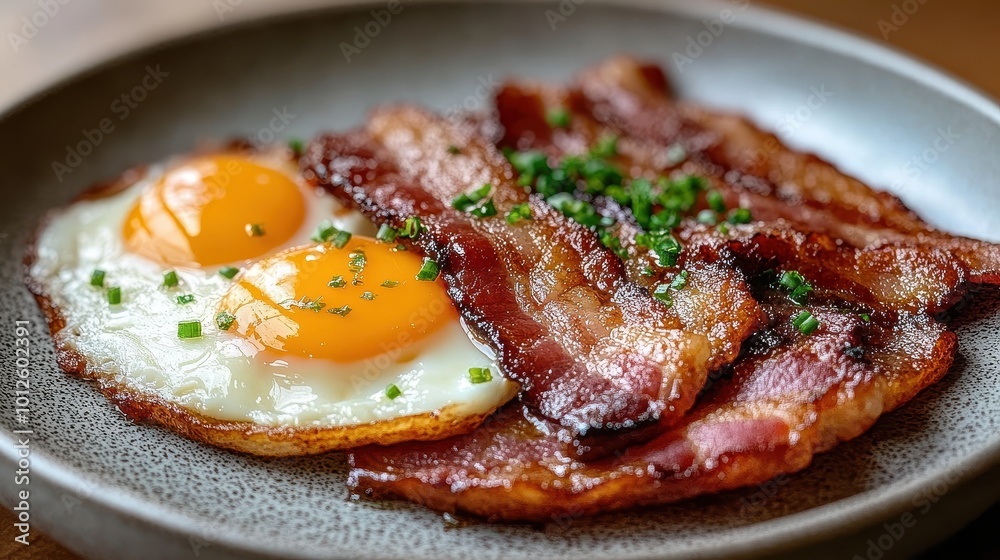 plate of eggs and bacon plate of eggs and bacon