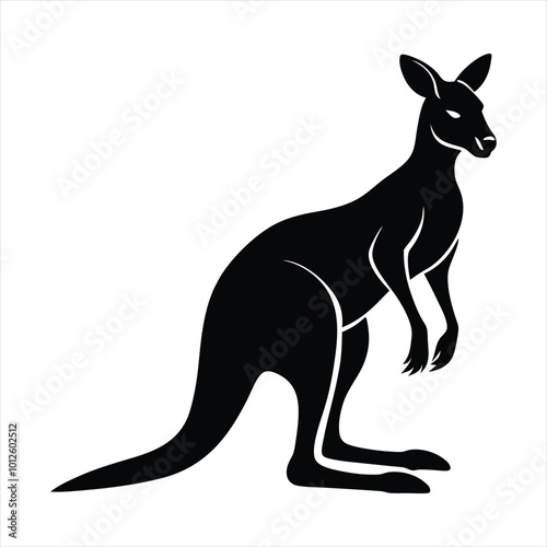 Kangaroo silhouette vector