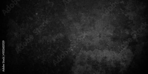 Dark Black background texture, old vintage charcoal black backdrop paper with watercolor. Abstract background with black wall surface, black stucco texture. Black gray satin dark texture luxurious.