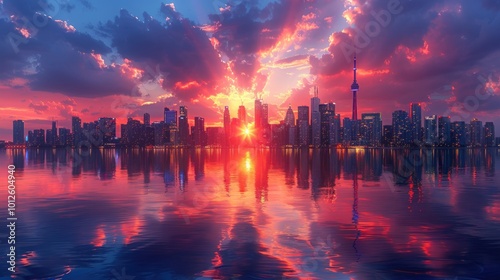 Toronto Skyline at Sunset