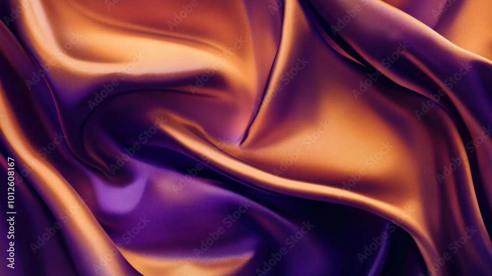 Obraz premium Purple and Gold Silk Fabric