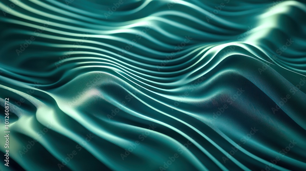 Fototapeta premium Abstract Green Wave Pattern