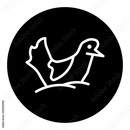 Easter Hen Vector Icons